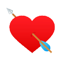 Gif animé coeur fléché